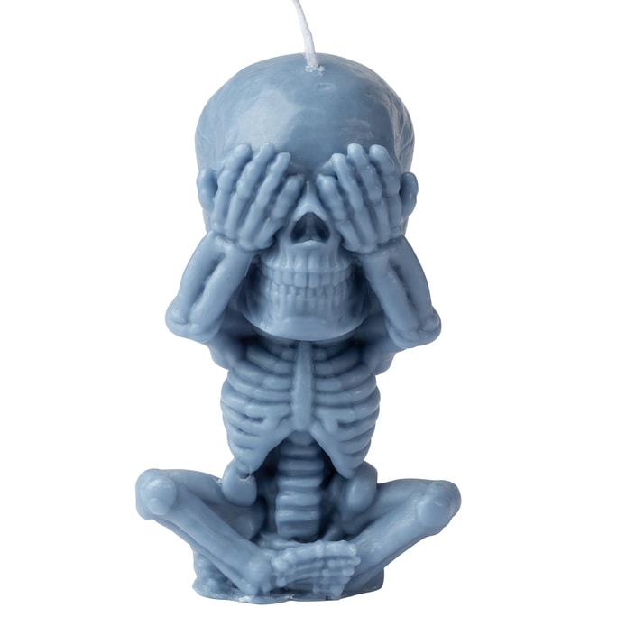 Skull Creative Candle Spooky Halloween Decoration Covering Eyes