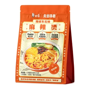BAIXIANG白象 白象 東北老式麻辣燙 道地麻辣拌 8種豐富料包 三色玉米粗糧麵條 懶人方便宵夜速食袋裝 314g*1