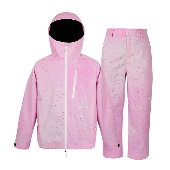 [Diamond Series] 2025 New Women's Ski Suit Warm Snow Suit Loose Suit Men's    pink-s