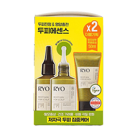 루트:젠 탈모 케어 두피 에센스, 2.7 fl oz x 2, 듀오 스페셜 세트, 인삼 세포 추출물 뿌리 강화
