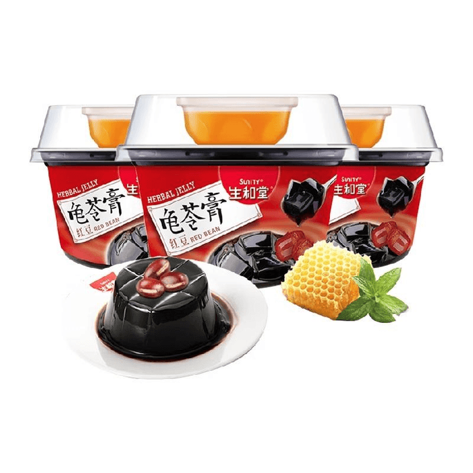 Shenghetang Non Jelly Red Bean Guilinggao With Honey Meal Substitute Network Red Snack Afternoon Tea 202g Cups