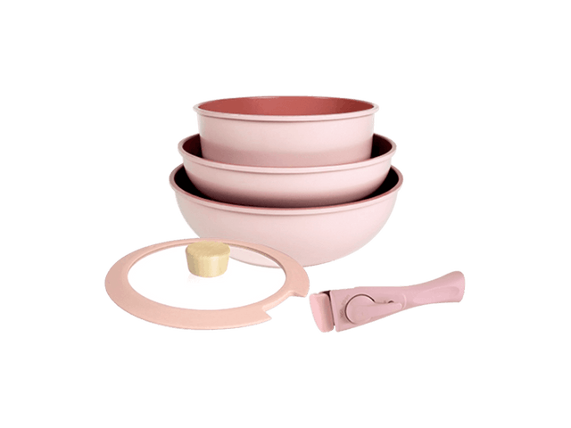 Neoflam FIKA MIDAS Plus Collection Pink 7pc Cookware Set