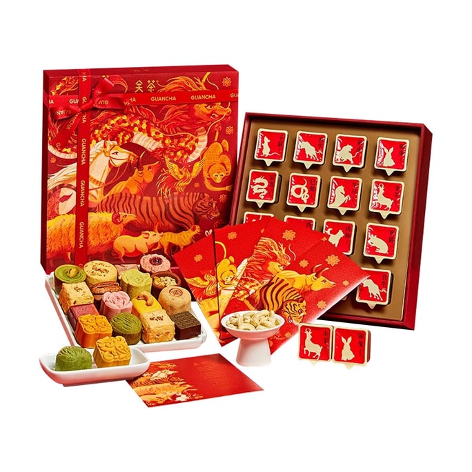 Twelve Zodiac Series Pastry Cookie Gift Box  ,  16 Pieces