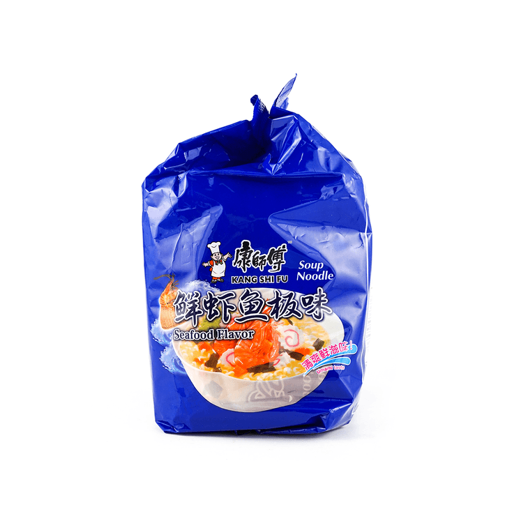 康師傅 泡麵 鮮蝦魚板面 五包裝 98g*5 4