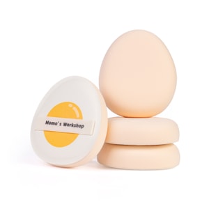Sunny Egg Marshmallow Puff  High-density Rubycell  3-Finger Grip  Creamy Finish  For All Foundations 2pcs