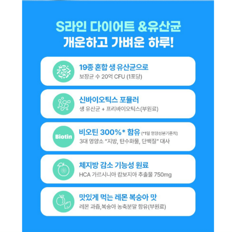 셀트리온 코리아 이너랩 S-라인 프로바이오틱스 (105g x 30팩) 12
