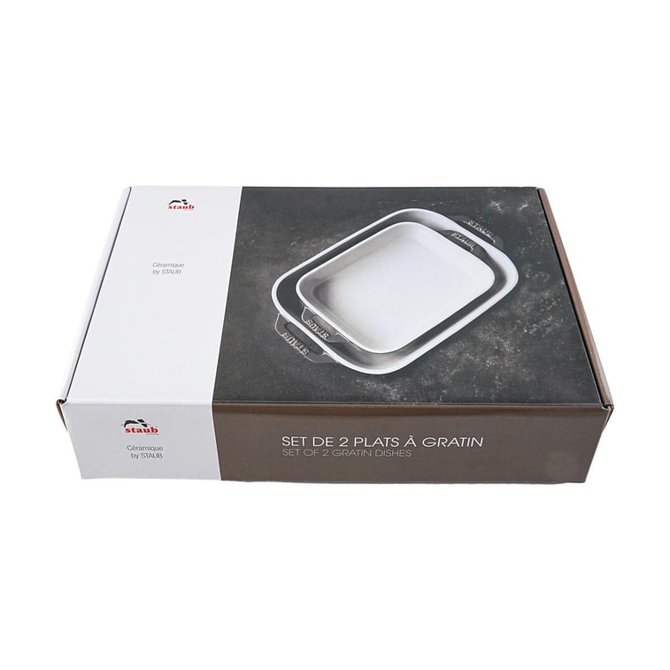  직사각형 베이킹 접시 세트 유자 2개 7.5 x 6" 및 10.5 x 7.5" 5