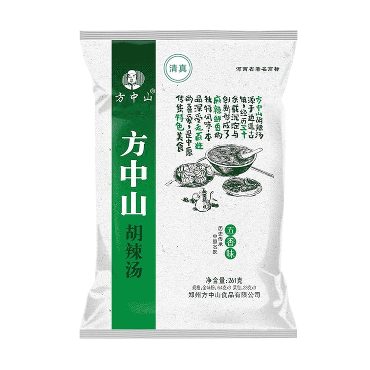 方中山 清真胡辣湯 五香味 速食早餐湯料包 3份裝 261g【河南特產】 3