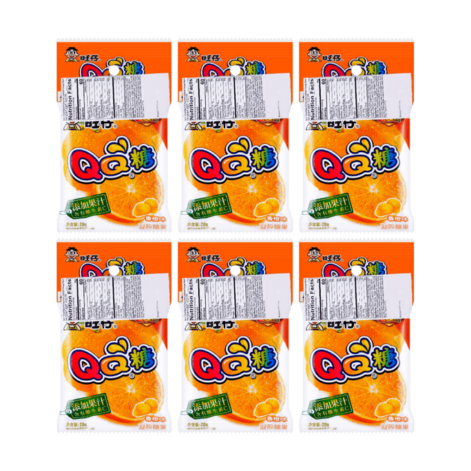 【Value Pack】Gummy Candy Orange Flavor 20g*6