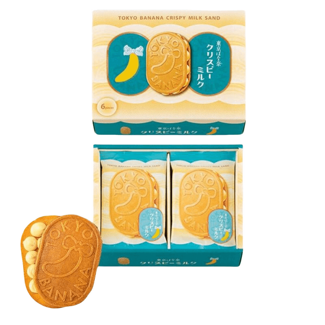 【日本直邮】日本 TOKYO BANANA东京香蕉 新品 牛奶夹心饼干 6枚入