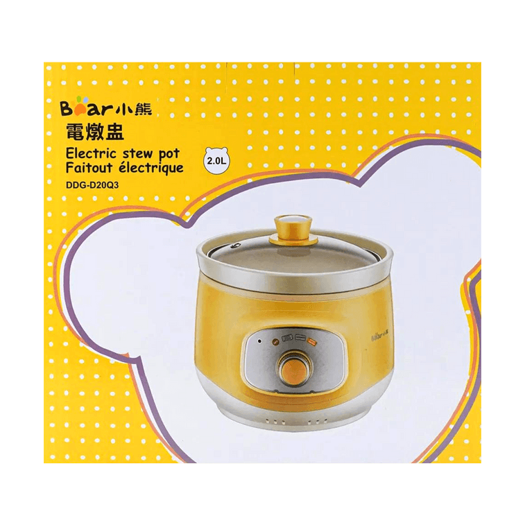 BEAR小熊 陶瓷电炖锅 小功率电炖盅 宿舍煮粥神器 2.0L DDG-D20Q3 6