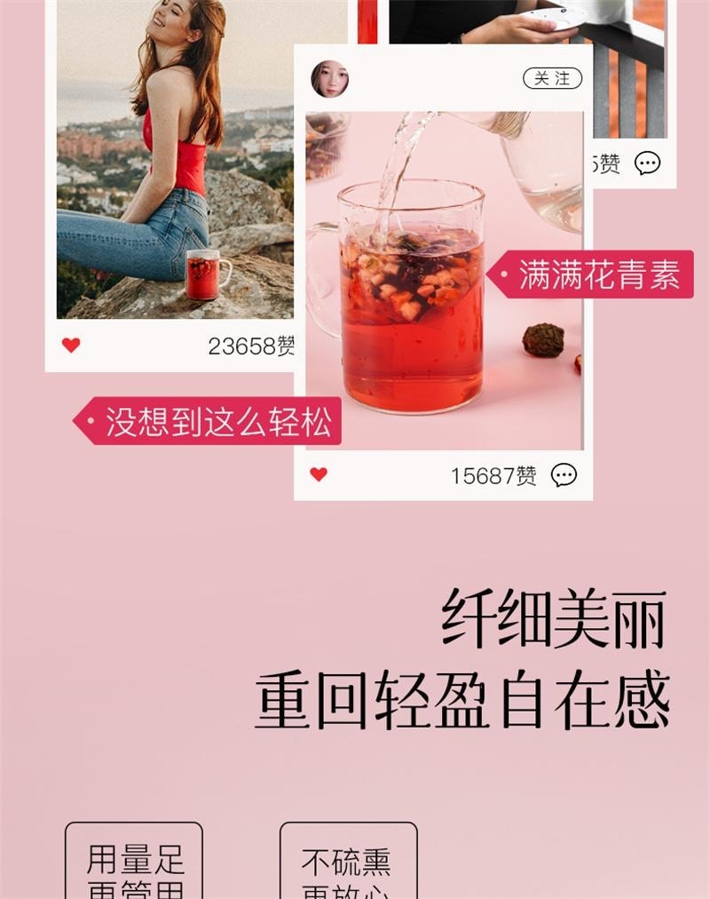 【中國直郵】 杏林草堂 烏梅山楂桑葚茶陳皮茯苓玫瑰花茶茶包泡水喝的東西水果茶 100g