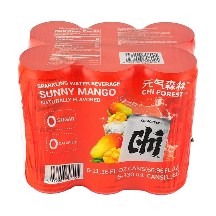 元氣森林 蘇打氣泡水 芒果味 330ml*6罐裝 【0白砂糖0卡0脂】【網紅汽水】【夏日冰飲必備】 7