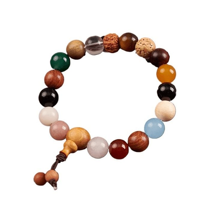 Third-Generation 18-Seed Bodhi Bracelet, White Jade Bodhi Multi-Treasure Bracelet For Playing With, 15-16cm*1 Piece