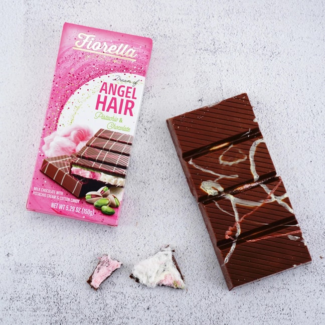 Angel Hair Milk Chocolate With Pistachio Cream&Cotton Candy,5.29 oz 【Trending on TikTok】【Dubai Chocolate】
