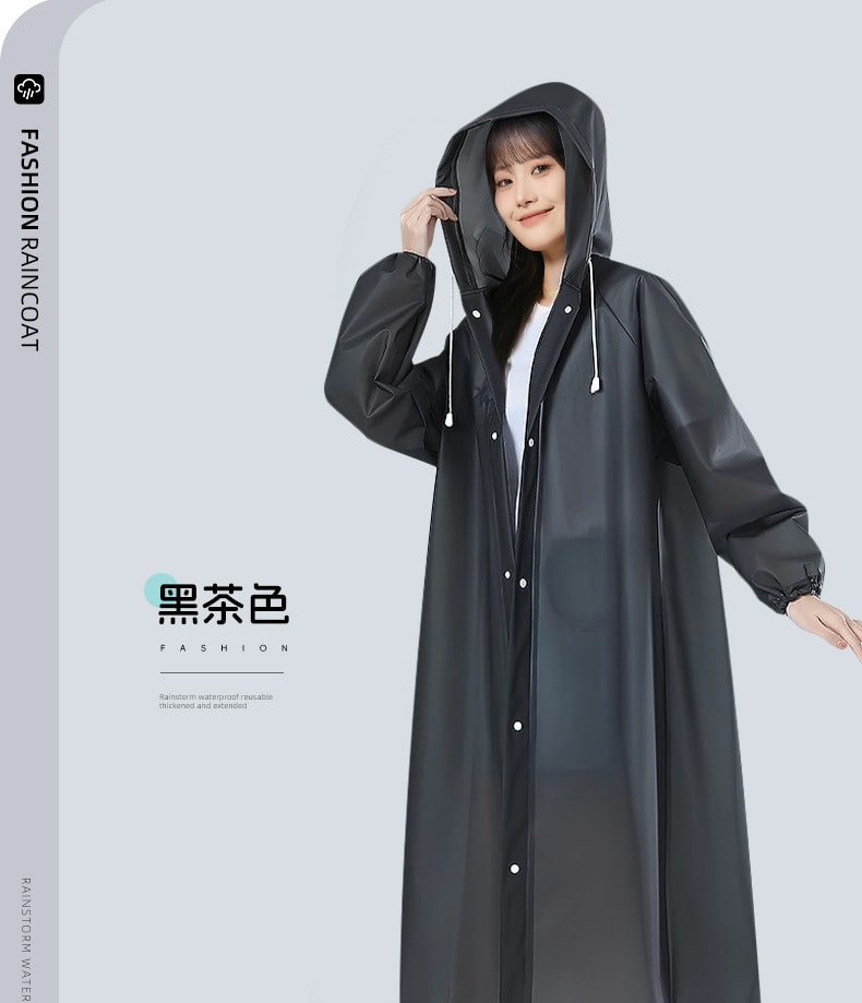 尚官 便携式束口雨衣 椰奶白/件【加厚材质 便携束口 带帽防护】户外登山徒步雨披 防泼耐磨 出行应急雨衣 轻便易收纳 户外出行防雨装备