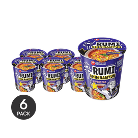 KPop Demon Hunters Shin Ramyun Superstar, Instant Noodle Cup, Spicy & Smoky Flavor, 3.35 oz *6【6 Packs】