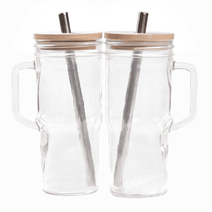 2 Packs 24oz Glass Tumbler