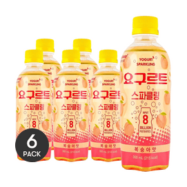 Yogurt Sparkling Drink  Peach Flavor 12 fl oz *6【6 Packs】