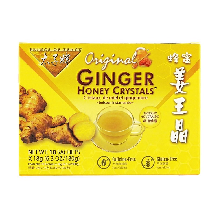 美國太子牌 即溶緩解經祛寒美容蜂蜜薑王晶薑茶 10包入 6