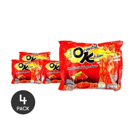 Oriental Kitchen Instant Stir-fried Noodles, Shrimp Stir Fried Tomyum Sauce , 3 oz *4【7-Eleven Popular Products】