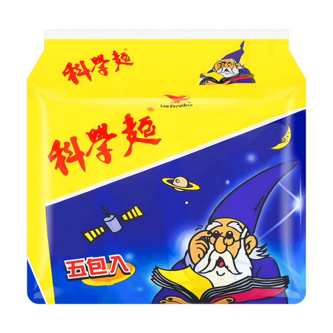 统一 科学面 干脆面 点心面 原味 5包入 200g【台湾特产】