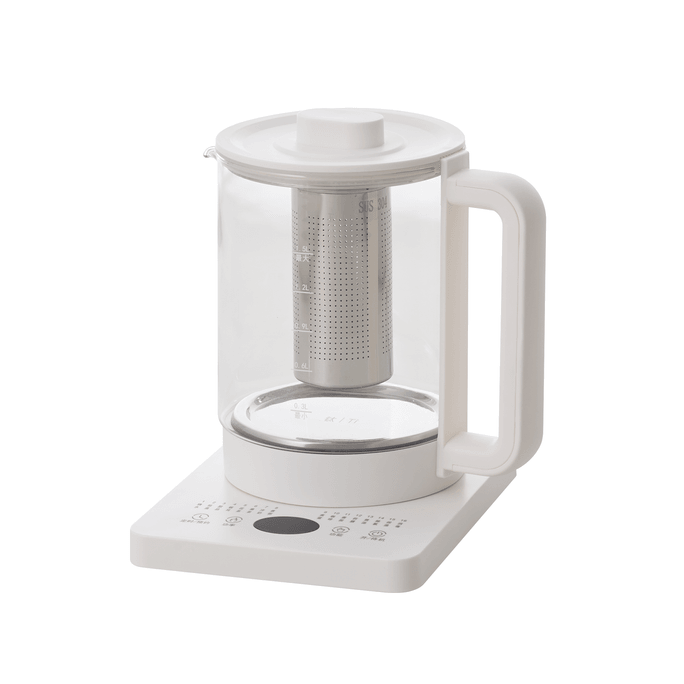 Health Kettle Silent Rapid Boil Multi-Function Glass Auto Keep Warm 1.5L White