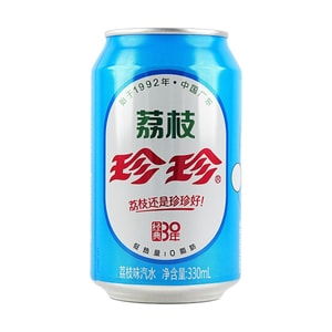 珍珍 荔枝汽水 330ml【0脂低卡】【怀旧老式汽水】