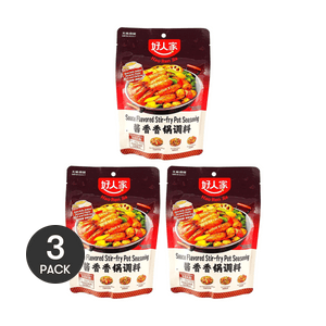 Sauce Flavored Stir- fry Pot Seasoning , 2-3 Servings, 7.76 oz *3【3 Packs】【Sesame Paste Added】