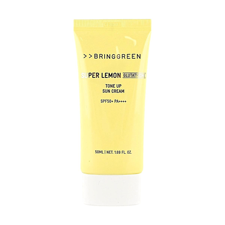 glutathione sunscreen cream Bring Green Super Lemon Tone-Up Sun 1.69fl oz, Brightening Tone-Up and smoothed neck wrinkles CJC-1295 with DAC 5mg TB Type:Blanche-C Fit Drip