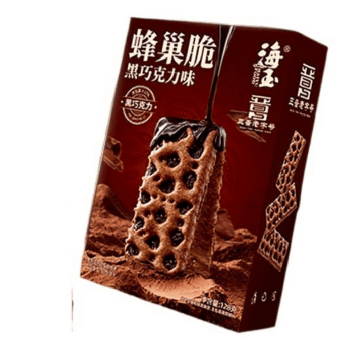 【中国直送】海宇ハニカムクリスピーダークチョコレートサンドクッキー 128g（1パック）