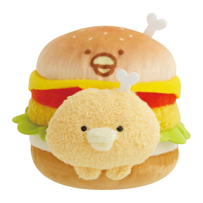 San-X Chicken Kip Dancers Burger Plush Hone Chicken (Chicken Tomato Burger) 9×9×11.5cm