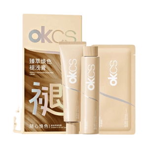 【中国直邮】 OKCS 臻萃焕色褪浅膏氨基酸淡染霜孕妇避免使用温和不伤发显白专业200g*1盒