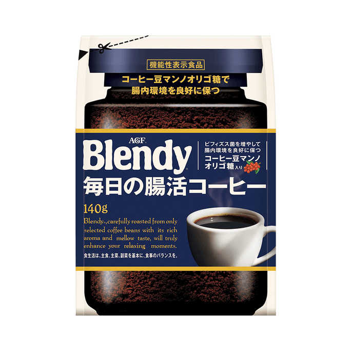 AGF||Blendy 深烘醇厚浓郁速溶咖啡||每日肠道活动 140g/袋