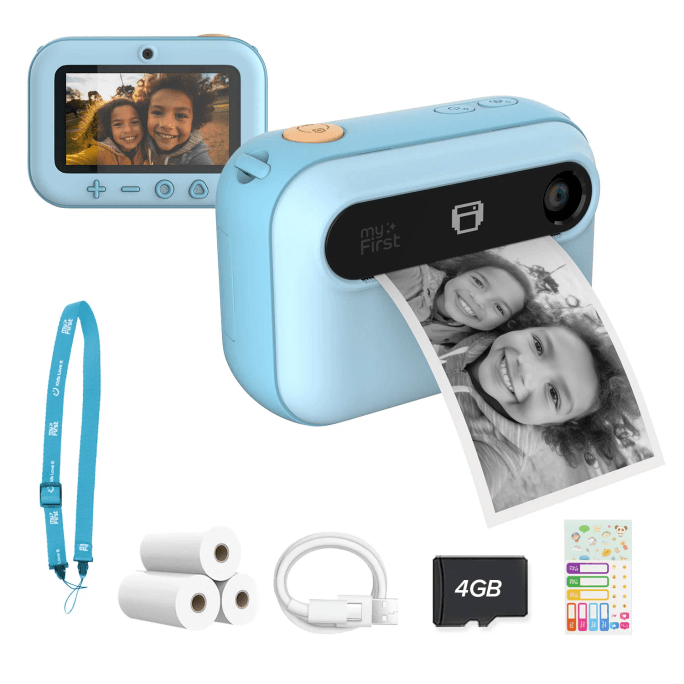 Instant Print Digital Camera with 16MP Photo 1080P Video - myFirst Camera Insta 20 (Blue)