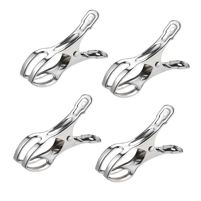 Stainless Steel Clips  4pcs/Pack Windproof for Hanging Clothes Bedding Drying Clips FBYQC