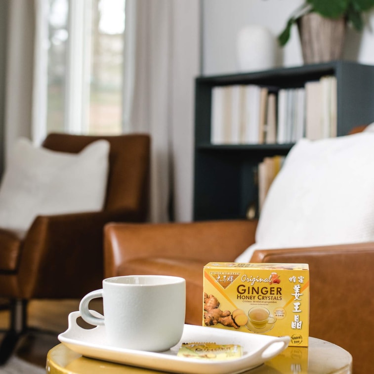 美国太子牌原味姜王晶 10 包 養胃 純天然不含咖啡因 有助於治療痰/喉嚨痛/鼻塞 暖身 提神醒腦 不含添加剂 4