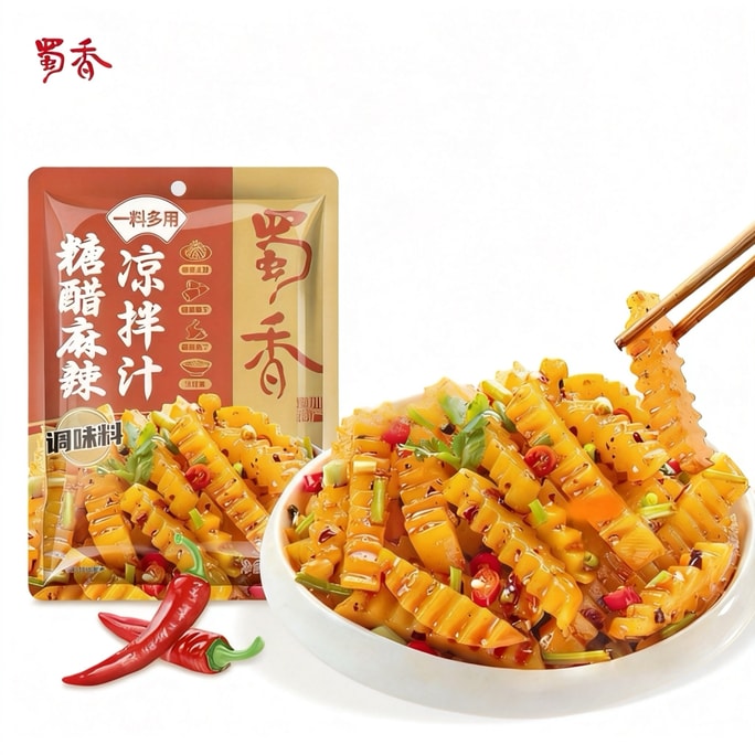 蜀香 糖醋麻辣涼拌汁 四川狼牙土豆專用 麻辣調料 拌菜 涼麵 白水菜 調味汁50g*2袋