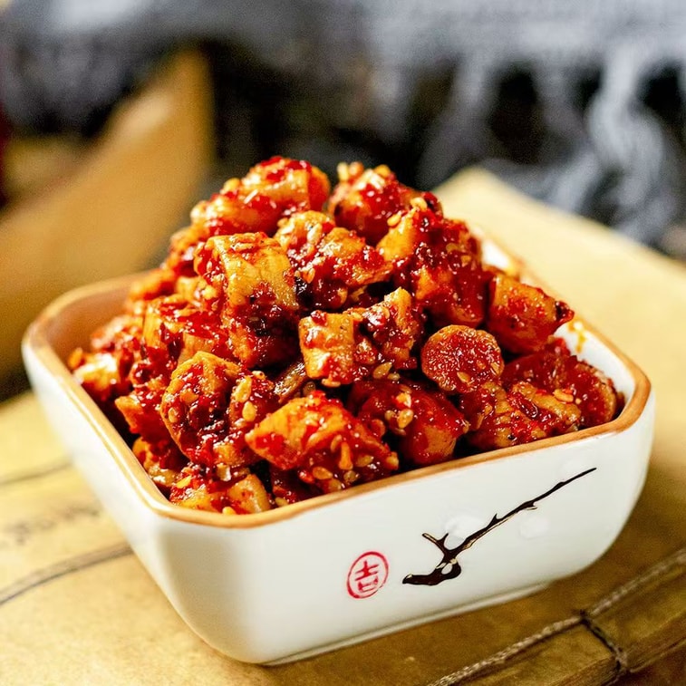 Spicy Pickled Radish with Diced Pickles and Sauce, Spicy Side Dish 230g*1 Jar 4