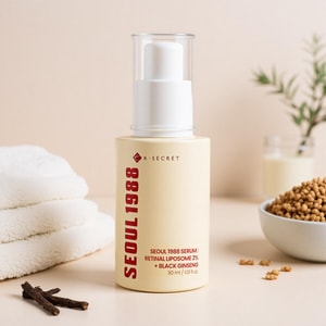 SEOUL 1988 Serum : Retinal Liposome 2% + Black Ginseng, 1.01 fl oz. - Pore Care | Slow Aging | For Sensitive Skin
