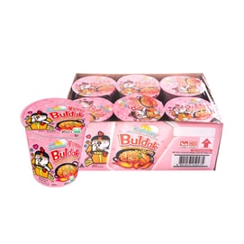 Korean Buldak Noodles Carbonara Stir-Fried Ramen - Hot Chicken Flavor, 2.82oz*6【6 Packs】