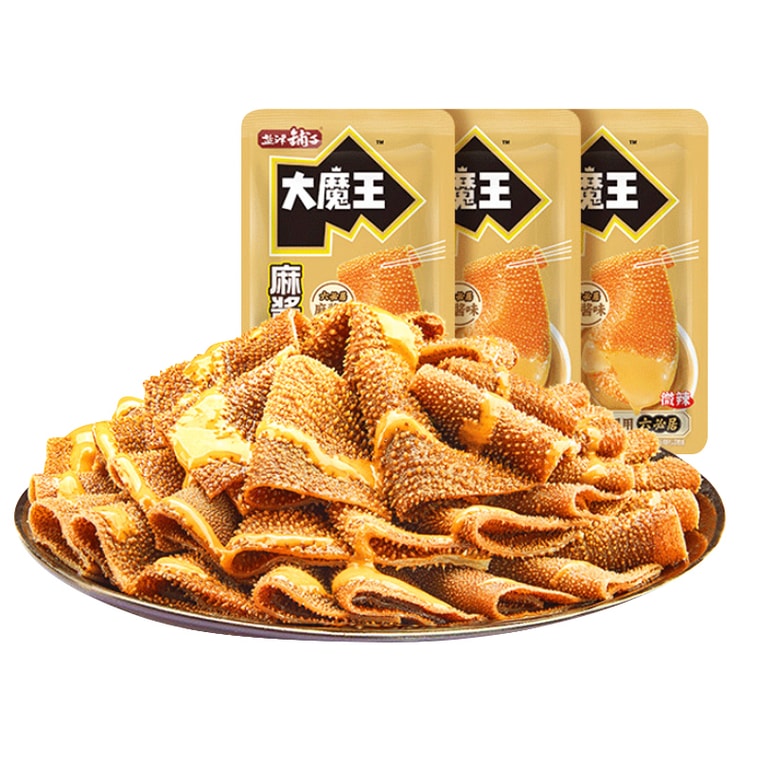 盐津铺子 【超值30包】大魔王魔芋麻酱素毛肚休闲小吃食品爽零食10g*30包 魔芋素毛肚 六必居麻酱味微辣【富含膳食纤维 饱腹解馋】 6