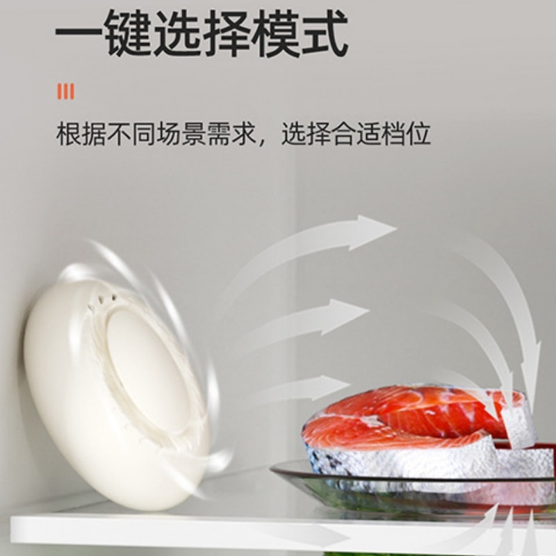 【中國直郵】 榮事達 冰箱除味器臭氧消毒除臭器香薰除異味果蔬保鮮機淨化器 米黃色 一個裝