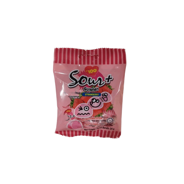 马来西亚 一百份 草莓酸味软糖 新旧包装随机发货 24g