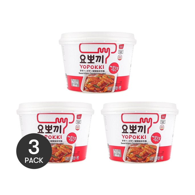 【共3包】韩国YOPOKKI 即食炒年糕 甜辣味 210g*3包