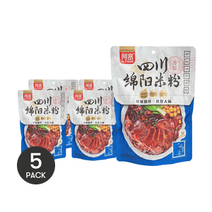 白家陈记 非油炸方便米粉 四川绵阳米粉 牛肉味 120g *5【5份超值装】【冲泡即食】