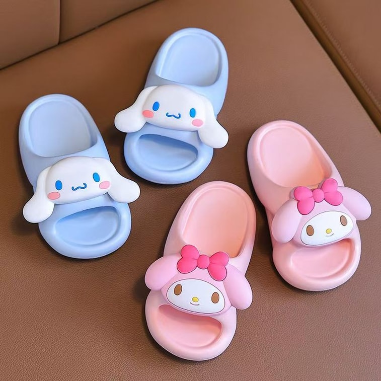 [중국발 다이렉트 메일] SANRIO 아동용 슬리퍼, 야외용, 실내용, 가정용, 욕실 목욕용 귀여운 슬리퍼, 미끄럼 방지 슬리퍼 - 큰 귀 개 시나모롤 36-37 사이즈 1쌍* 예상 도착 시간 3-4주 3