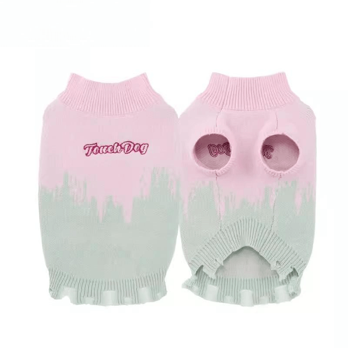[중국 직배송] 터치독 재팬 가을/겨울 강아지/고양이용 스웨터 및 조끼, 따뜻한 반려동물 의류, 청포도솜 충전재, XL 사이즈