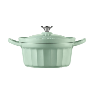 BUYDEEM北鼎 铸铁焖炖锅 锁水保温炖煮多用 24cm 浅杉绿 P131/A1