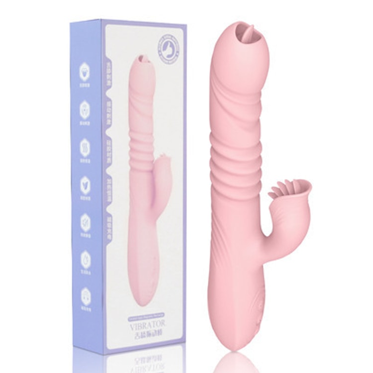 Female automatic retractable heated simulation dildo flirtation toys adult  erotic sex toys pink models